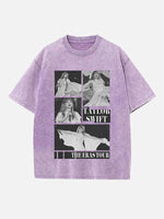 Taylor Swift Print Round Neck T-shirt