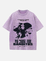 Twenty One Pilots Print Round Neck T-shirt