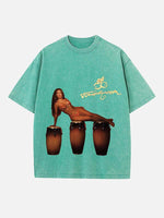 Karol G Print Round Neck T-shirt