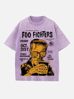 Foo Fighters Print Round Neck T-shirt