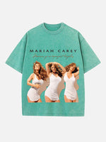 Mariah Carey Print Round Neck T-shirt