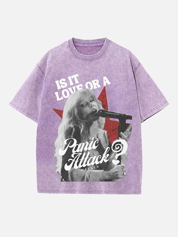 Halsey Print Round Neck T-shirt