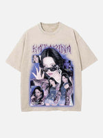 Aespa Karina Print Round Neck T-shirt
