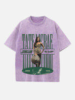 Tate McRae Print Round Neck T-shirt