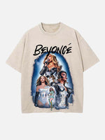 Beyoncé Print Round Neck T-shirt