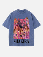 Shakira Print Round Neck T-shirt