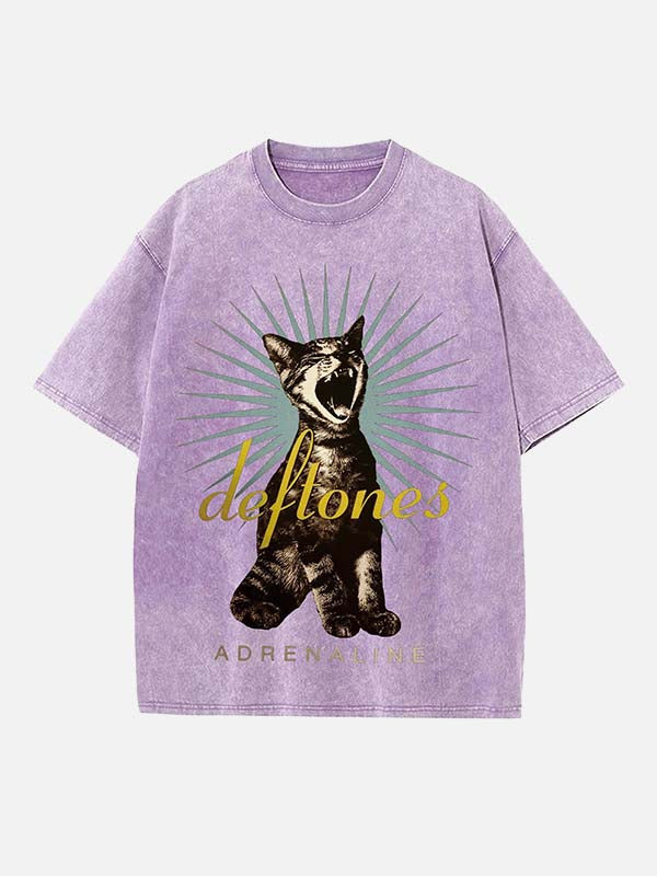 Deftones Print Round Neck T-shirt