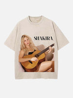 Shakira Print Round Neck T-shirt