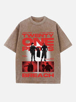 Twenty One Pilots Print Round Neck T-shirt