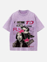 Tate McRae Print Round Neck T-shirt