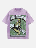 Aerosmith Print Round Neck T-shirt