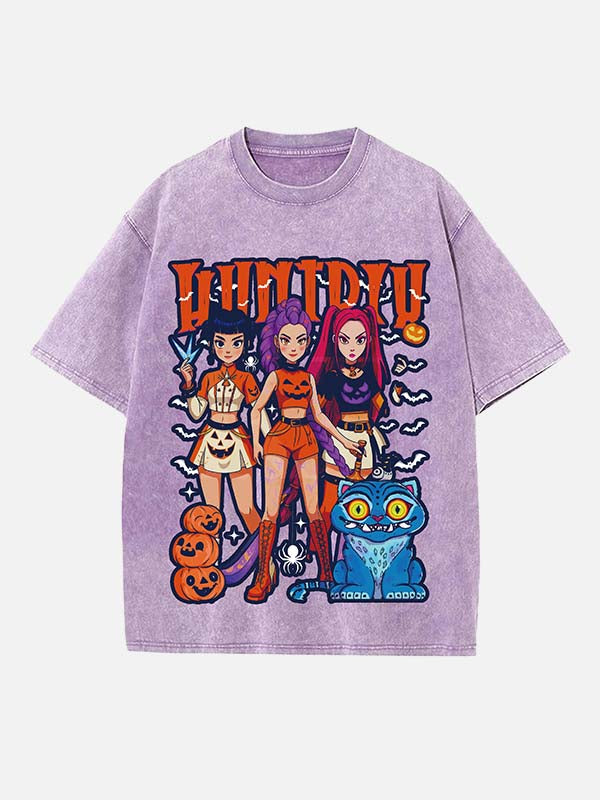 HUNTR/X Print Round Neck T-shirt