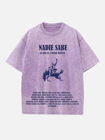 Bad Bunny Print Round Neck T-shirt