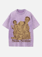 Bruno Mars Print Round Neck T-shirt