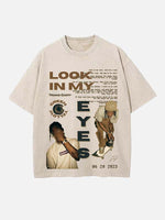 Travis Scott Print Round Neck T-shirt