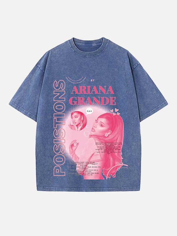 Ariana Grande Print Round Neck T-shirt