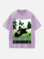 Foo Fighters Print Round Neck T-shirt