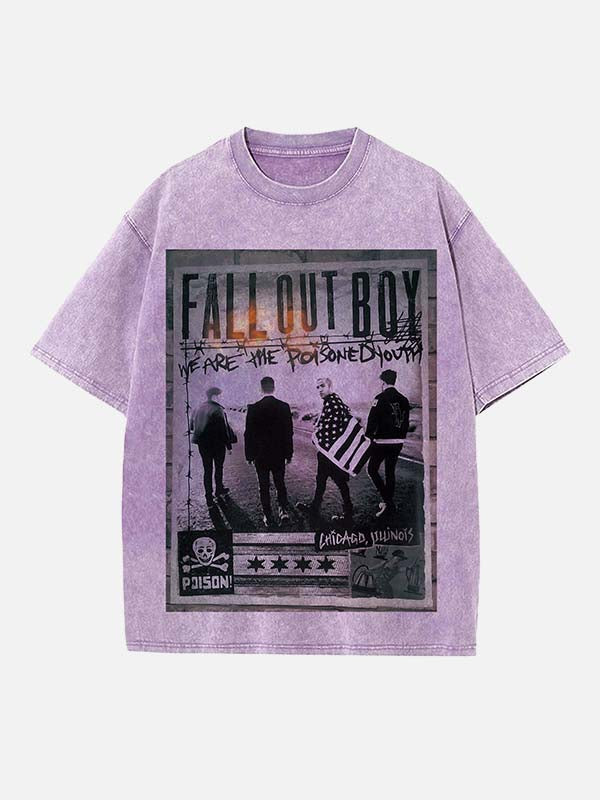 Fall Out Boy Print Round Neck T-shirt