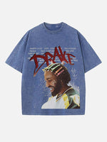 Drake Print Round Neck T-shirt