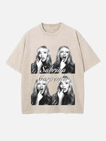 Sabrina Carpenter Print Round Neck T-shirt