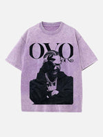 Drake Print Round Neck T-shirt