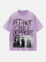 Red Hot Chili Peppers Print Round Neck T-shirt