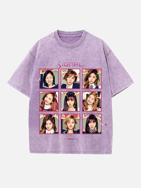 TWICE Print Round Neck T-shirt