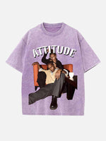 Rihanna Print Round Neck T-shirt