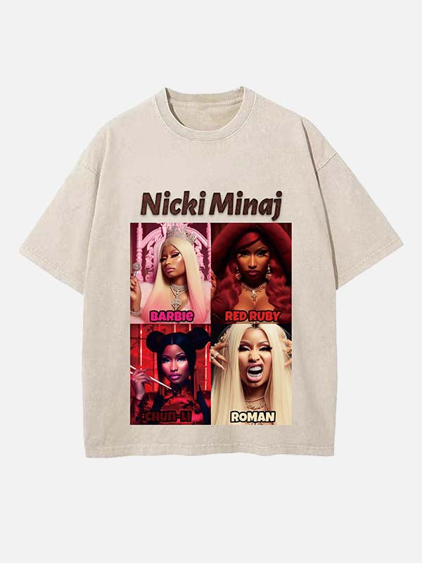 Nicki Minaj Print Round Neck T-shirt