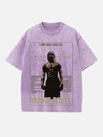 Travis Scott Print Round Neck T-shirt