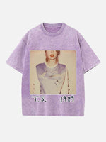 Taylor Swift Print Round Neck T-shirt