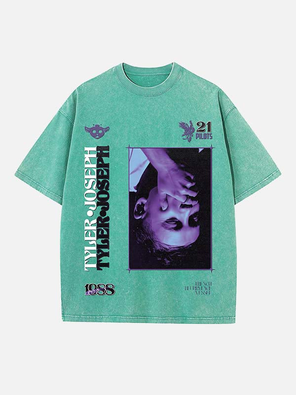 Twenty One Pilots Print Round Neck T-shirt