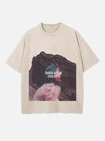 Halsey Print Round Neck T-shirt