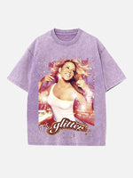 Mariah Carey Print Round Neck T-shirt