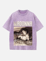 Madonna Print Round Neck T-shirt