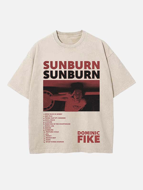 Dominic Fike Print Round Neck T-shirt