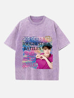 Justin Bieber Print Round Neck T-shirt