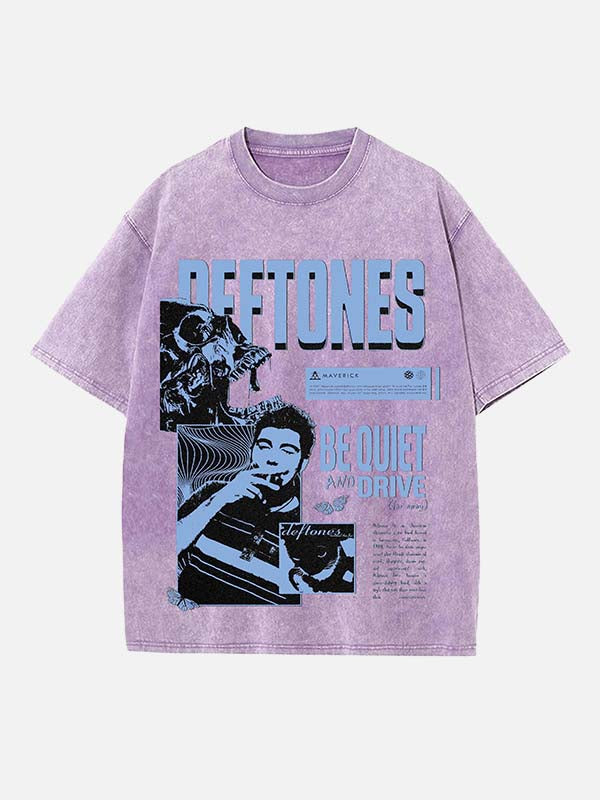 Deftones Print Round Neck T-shirt