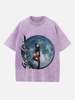Dua Lipa Print Round Neck T-shirt