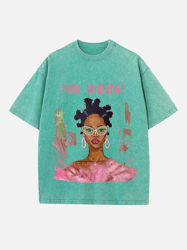 Rihanna Print Round Neck T-shirt
