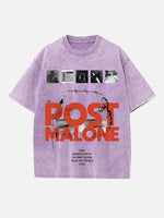 Post Malone Print Round Neck T-shirt