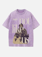 Kendrick Lamar Print Round Neck T-shirt