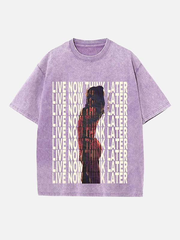 Tate McRae Print Round Neck T-shirt