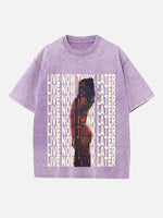 Tate McRae Print Round Neck T-shirt
