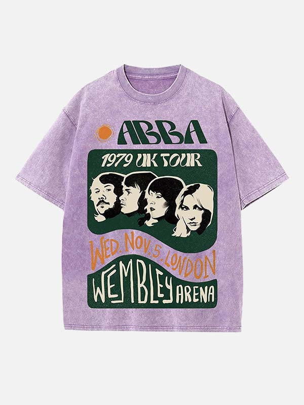 ABBA Print Round Neck T-shirt