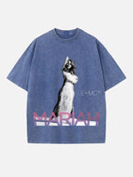 Mariah Carey Print Round Neck T-shirt
