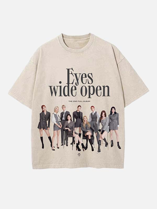 TWICE Print Round Neck T-shirt
