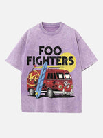 Foo Fighters Print Round Neck T-shirt