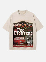 Foo Fighters Print Round Neck T-shirt