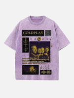 Coldplay Print Round Neck T-shirt